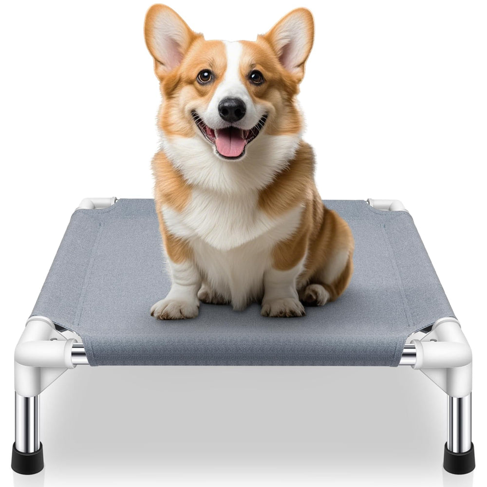 Makerfire elevated dog bed with outdoor cooling for small dogs