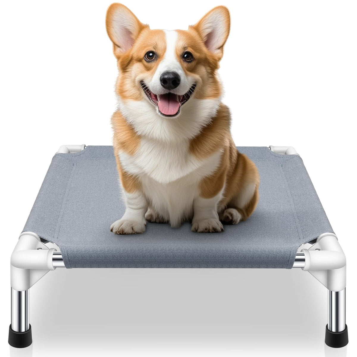 Makerfire elevated dog bed with outdoor cooling for small dogs