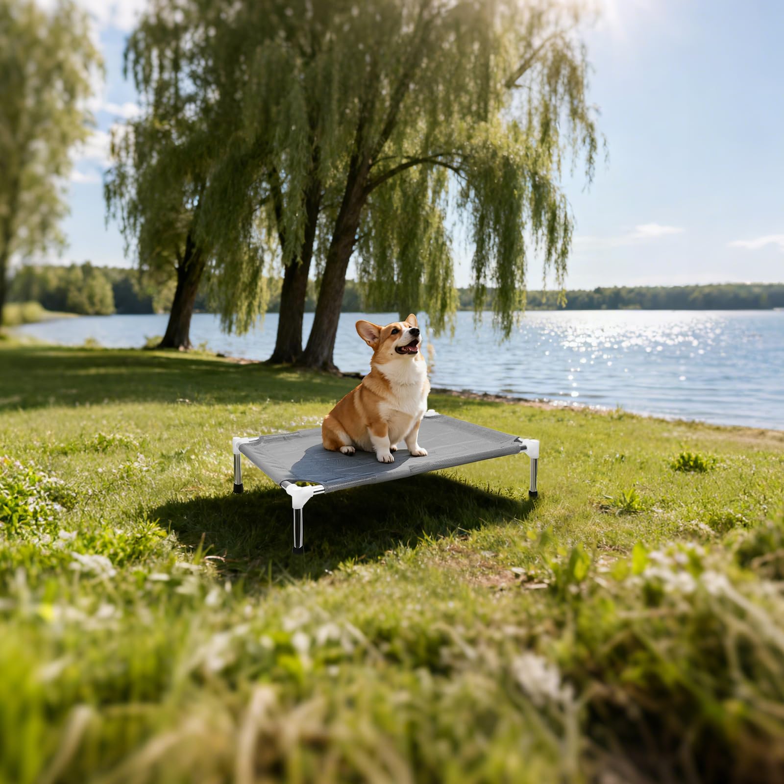 Makerfire skid-resistant feet keep the bed steady on varied surfaces.