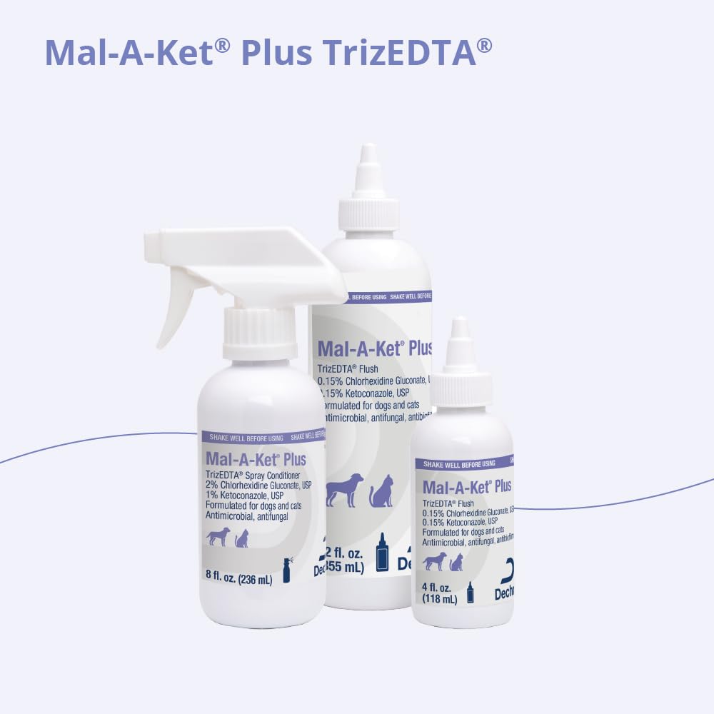 Mal-A-Ket Plus TrizEDTA spray delivers effortless coat gloss and manageability.