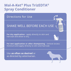 Mal-A-Ket Plus TrizEDTA supports skin health during routine pet care.