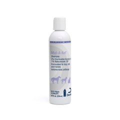 Mal-A-Ket shampoo bottle with label promoting healthy skin support.