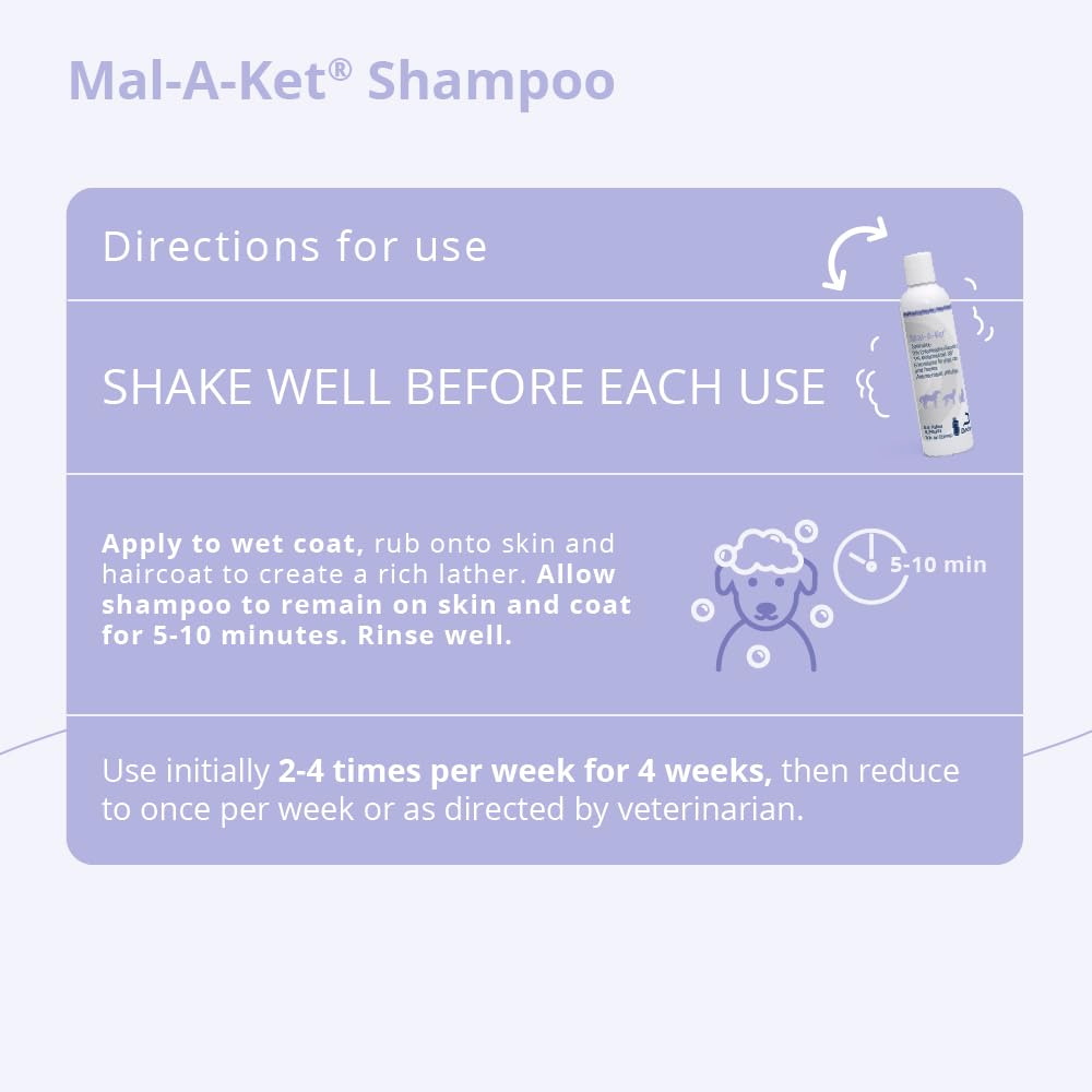 Mal-A-Ket shampoo applied to a cat for gentle degreasing.