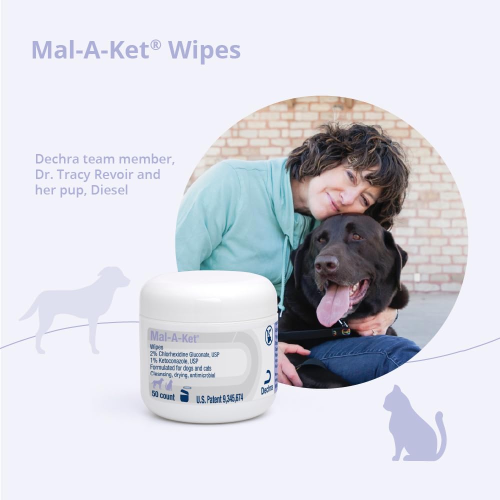 Mal-A-Ket Wipes between baths for quick coat and skin refresh.