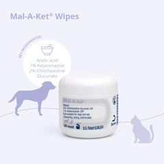 Mal-A-Ket Wipes used on a cat's skin folds for clean, comfortable fur.