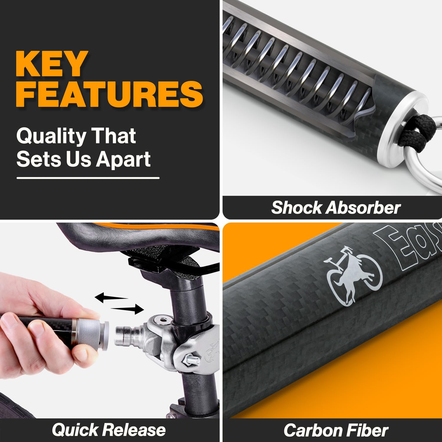 MALABI built-in shock absorption smooths sudden dog movements for balanced cycling.