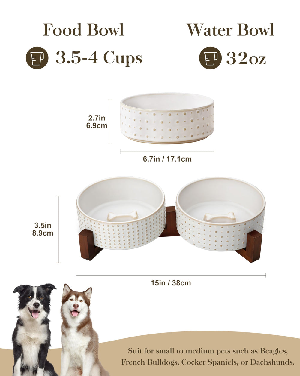 MALACASA ceramic bowls with 3.5-cup capacity for balanced portions