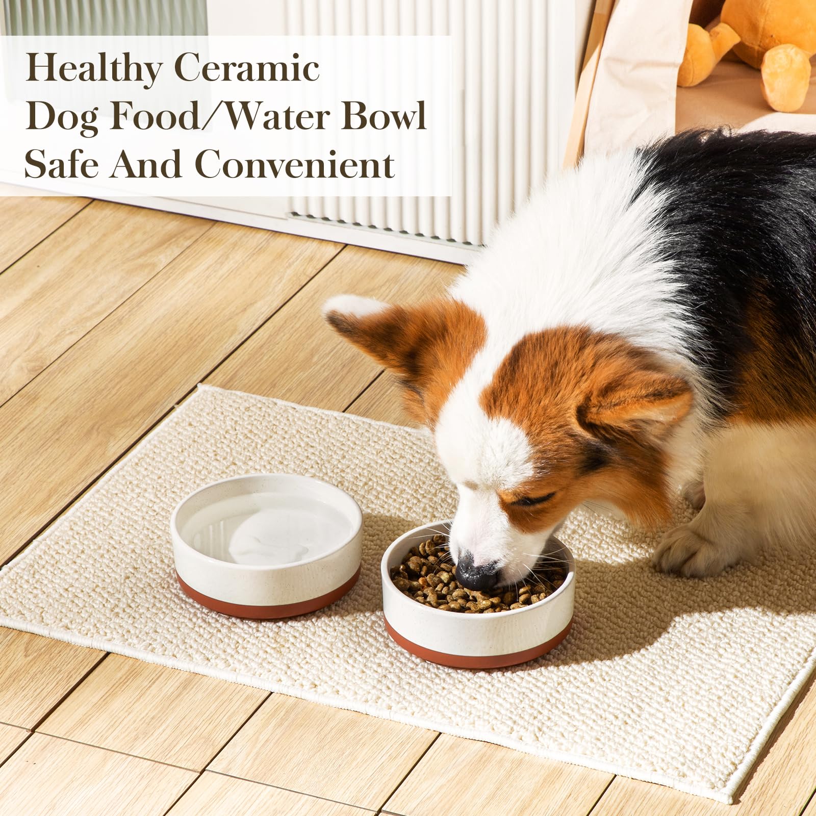MALACASA dishwasher-safe bowl with smooth surface for easy cleaning.