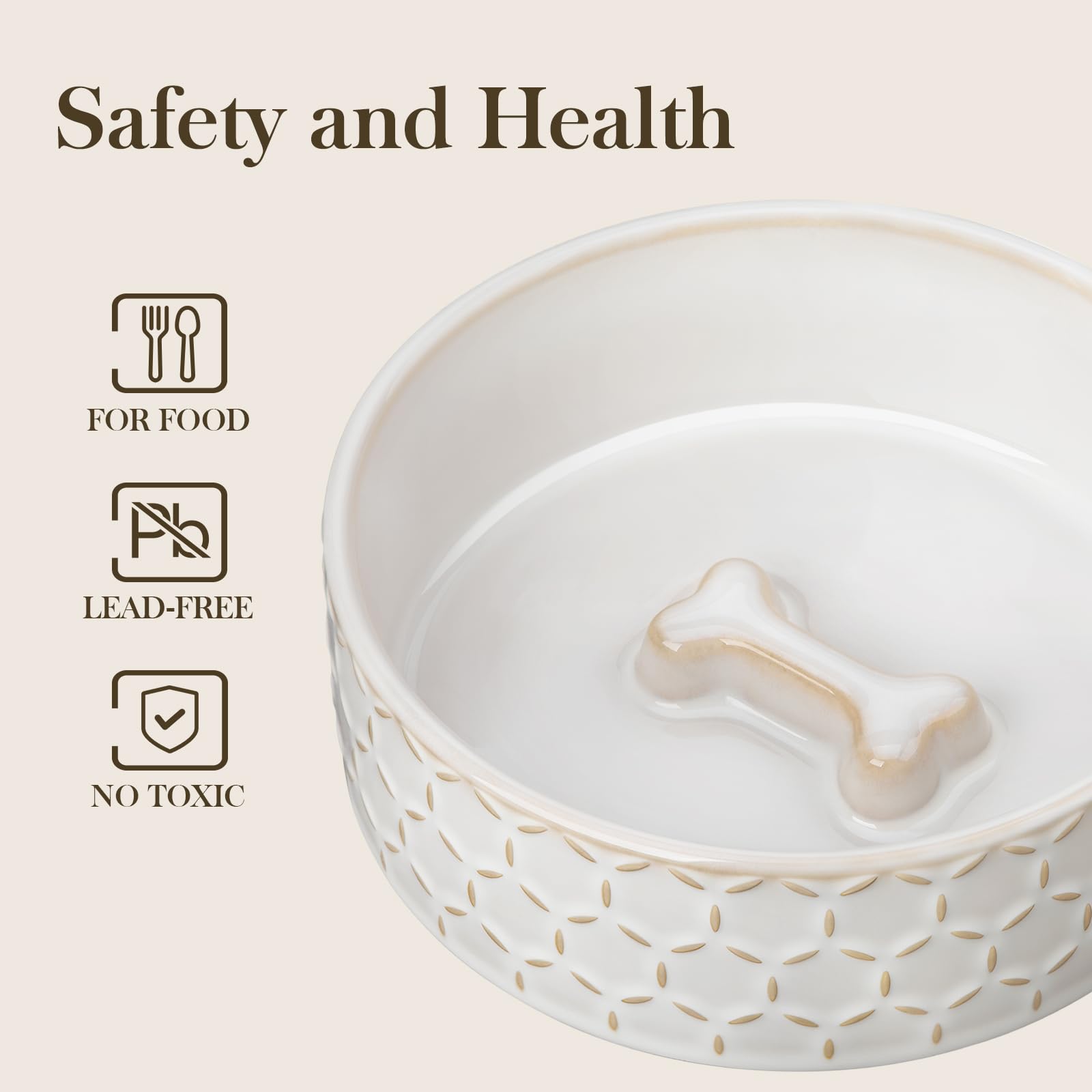 MALACASA heavy-stable-base reduces tipping while your pet eats.