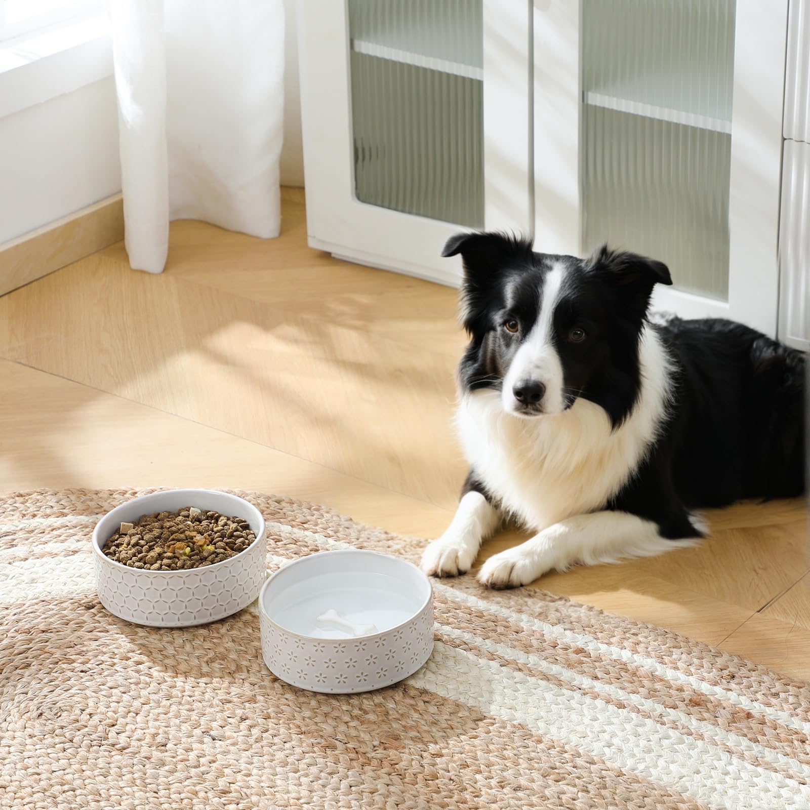 MALACASA PSC clay bowl is heat resistant, safe for reheating wet food in the microwave.