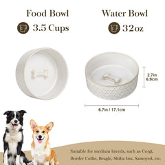MALACASA heavy-stable bowl with wide base to prevent tipping