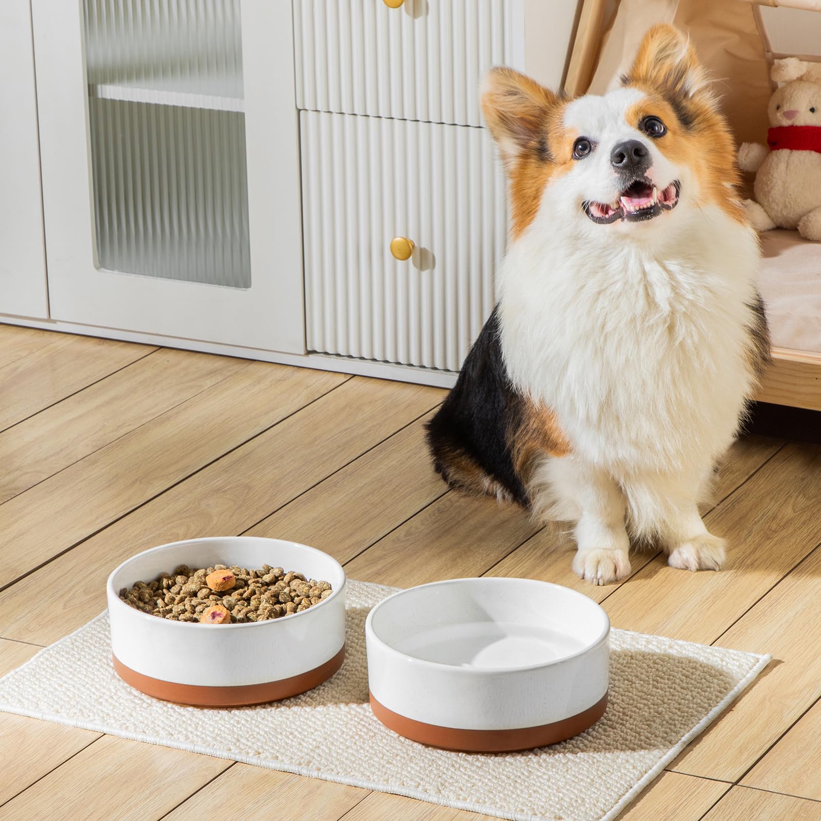 MALACASA heavy-weight bowl with a stable base reduces spills