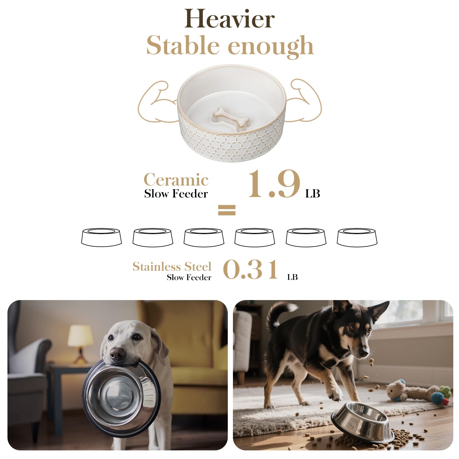 MALACASA microwave safe bowl for reheating wet food safely