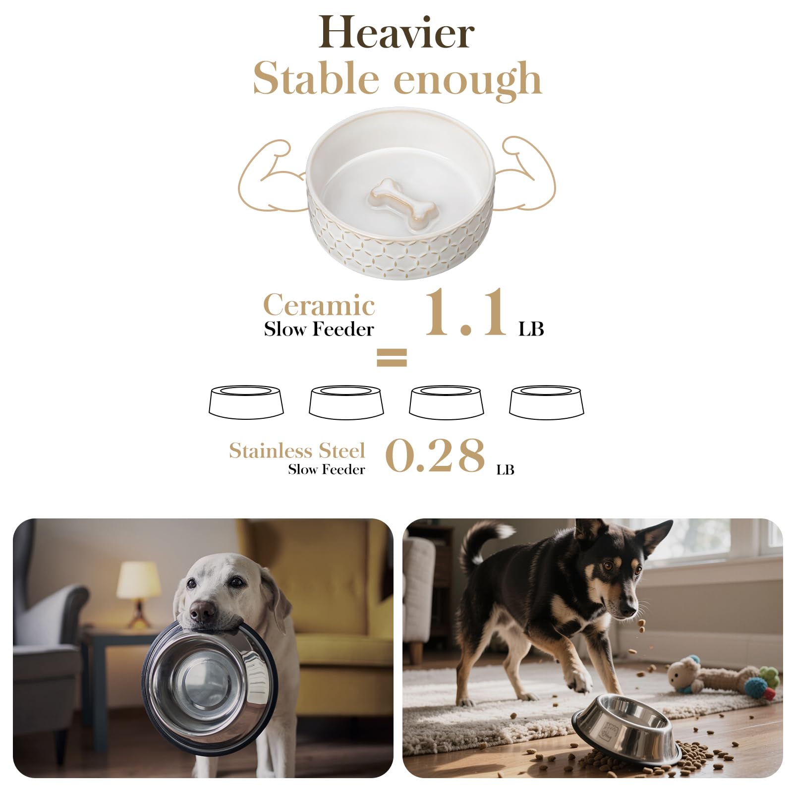 MALACASA microwave-safe PSC clay bowl stays sturdy when reheating wet food.