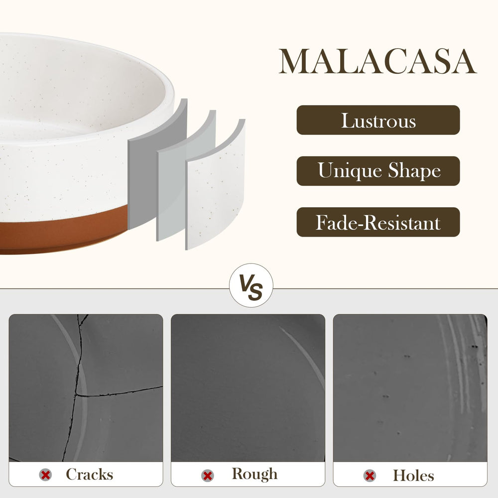 MALACASA 1.5 cup capacity bowl shown with kibble for puppies.