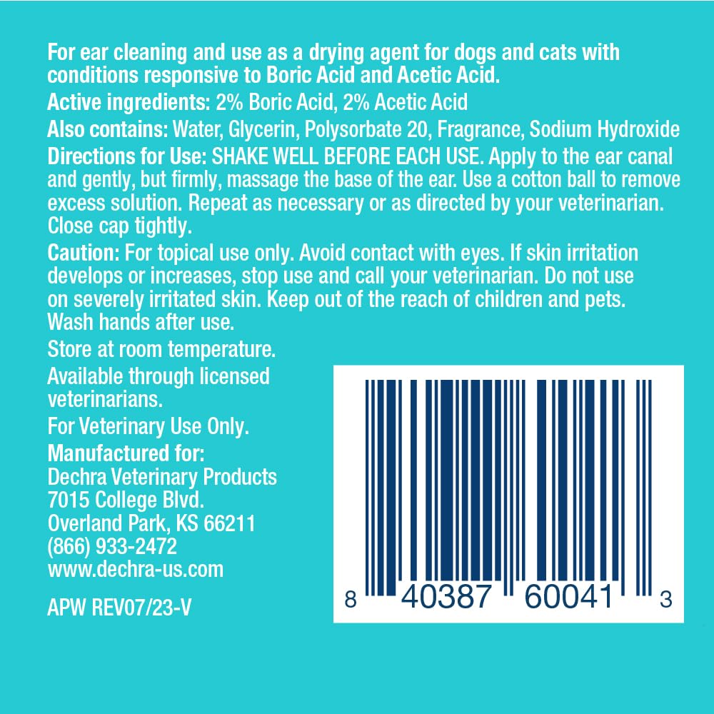MalAcetic Otic cleanser with apple fragrance, ideal for routine ear care.