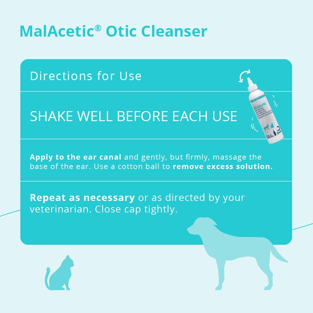 MalAcetic Otic Cleanser with apple fragrance delivers a pleasant scent during use