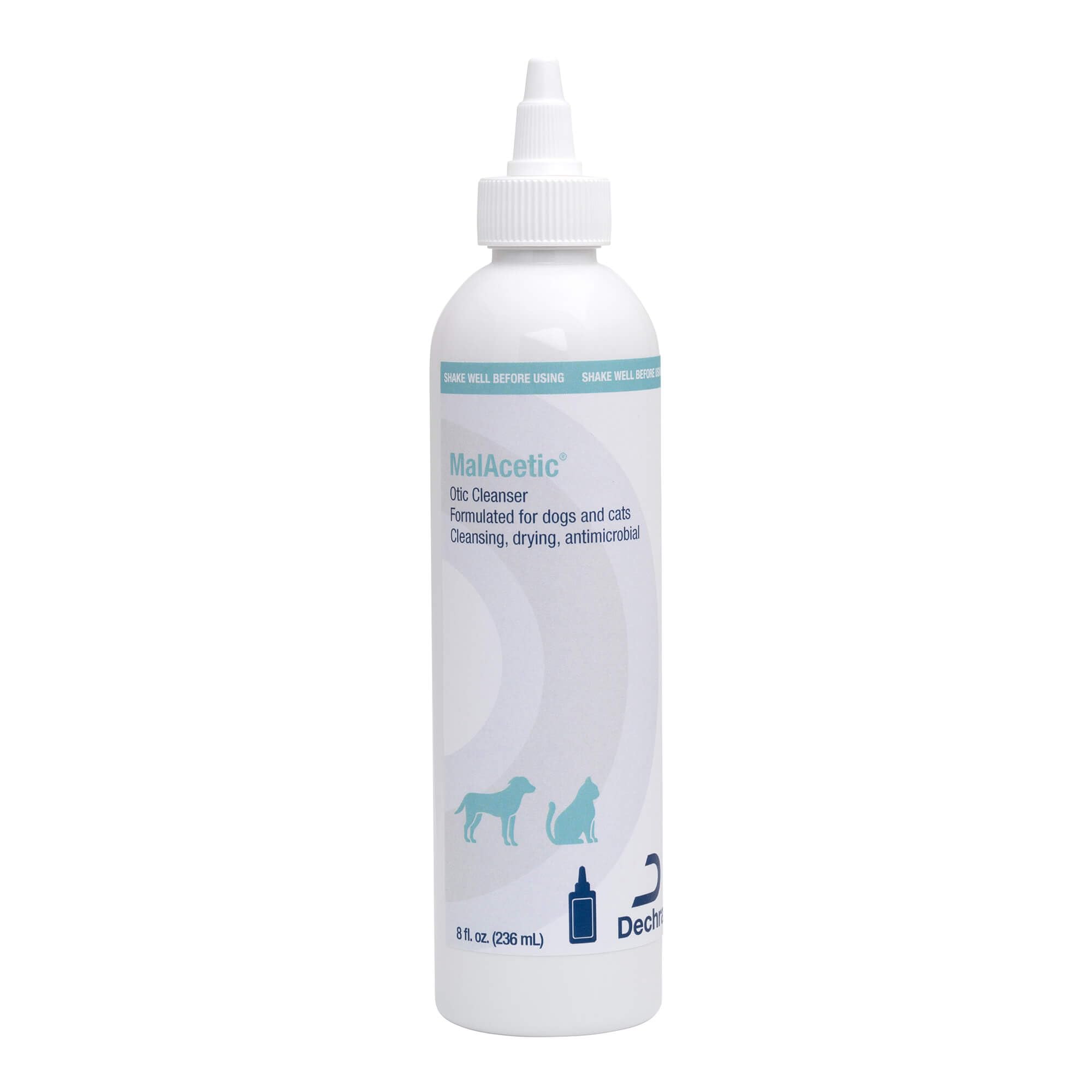 MalAcetic Otic Cleanser bottle-pour for easy ear application and cleansing
