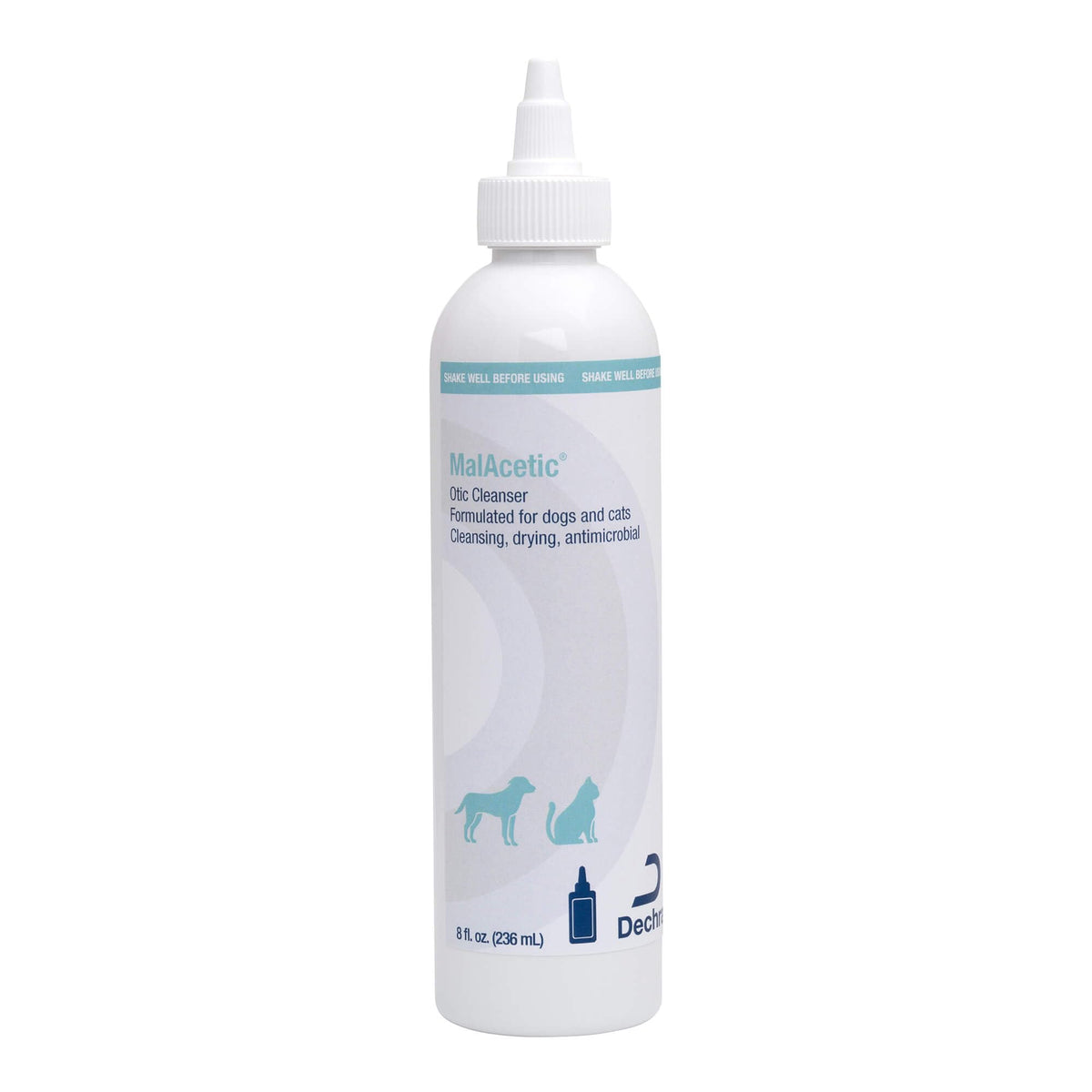 MalAcetic Otic Cleanser bottle-pour for easy ear application and cleansing