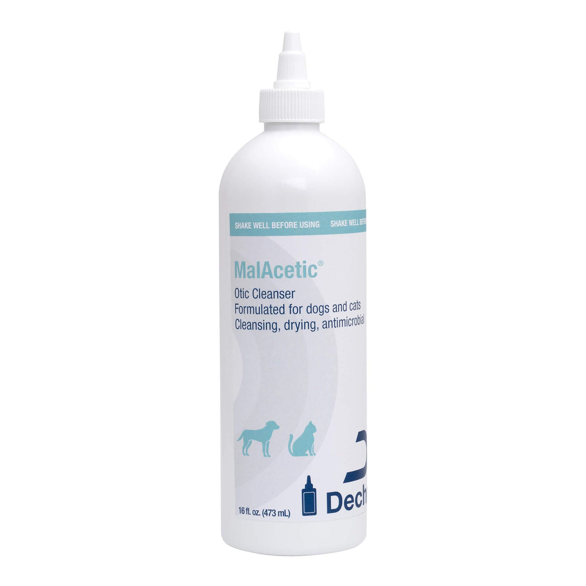 MalAcetic Otic Cleanser being applied to a dog's ear for gentle cleansing