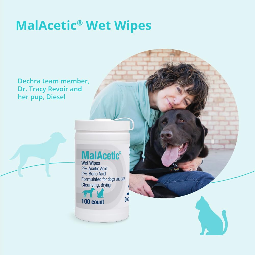 MalAcetic Wet Wipes 100-count pack for home use