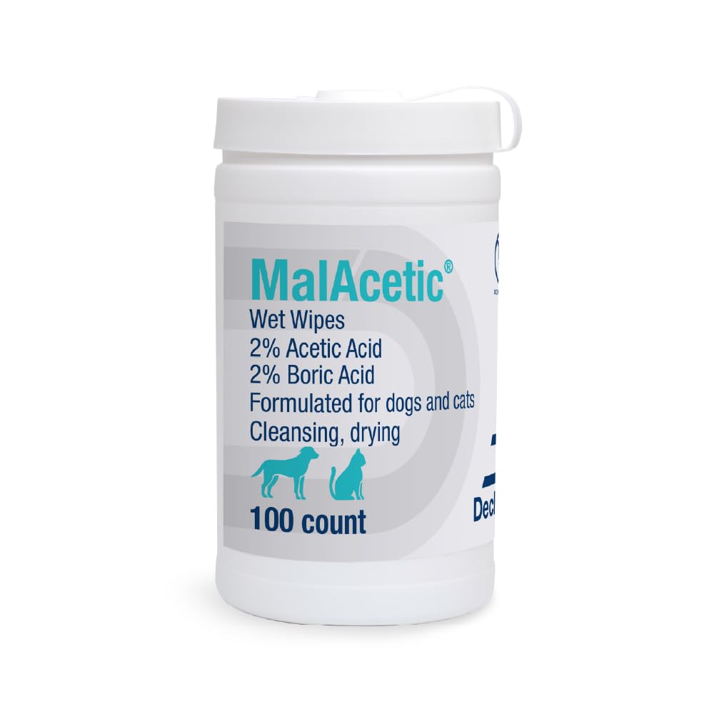 MalAcetic Wet Wipes hot-spot cleanse for dogs and cats with soothing skin relief