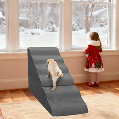 MALOROY dog stairs, 6-step design enables easy climbs.