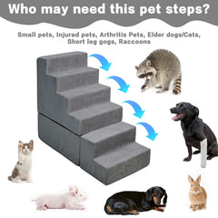 MALOROY 6-step stair for beds helps dogs transition with comfort.