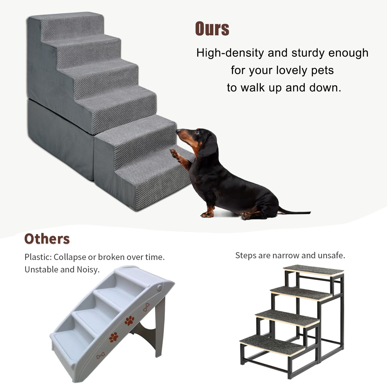 MALOROY 2-in-1 design serves as bed ramp and lower-height steps.