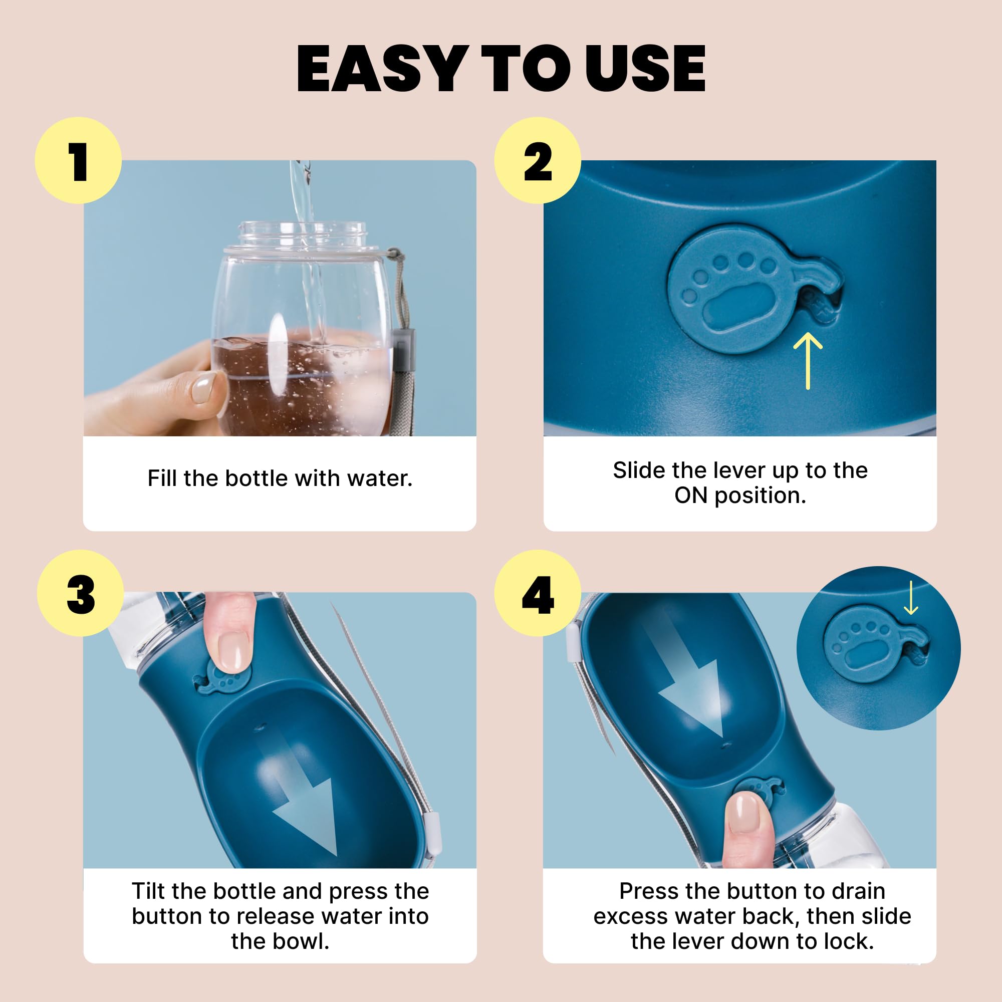 MalsiPree BPA-free dog bottle offers safe hydration on the go.