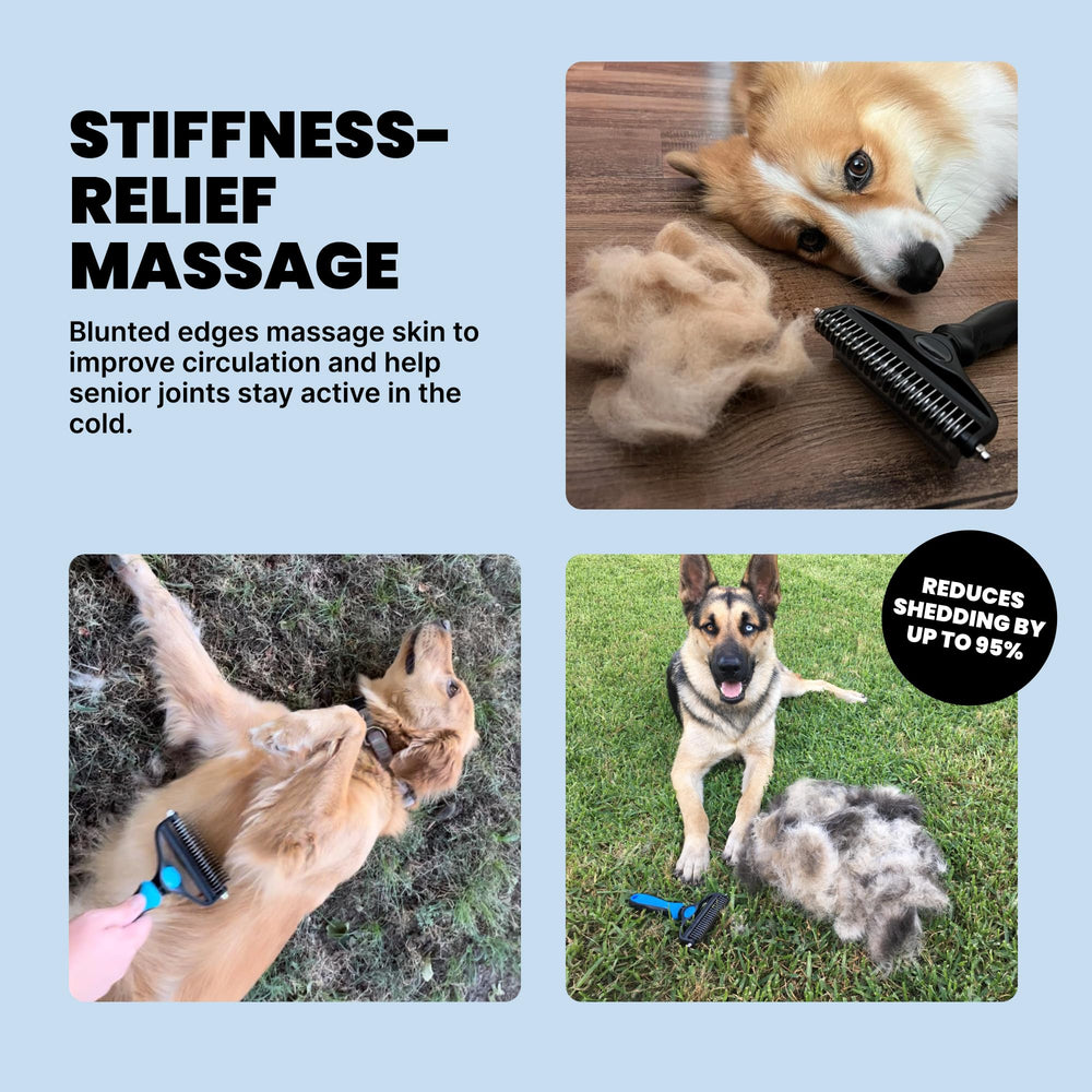 MalsiPree dog brush large orange removes loose pet hair.
