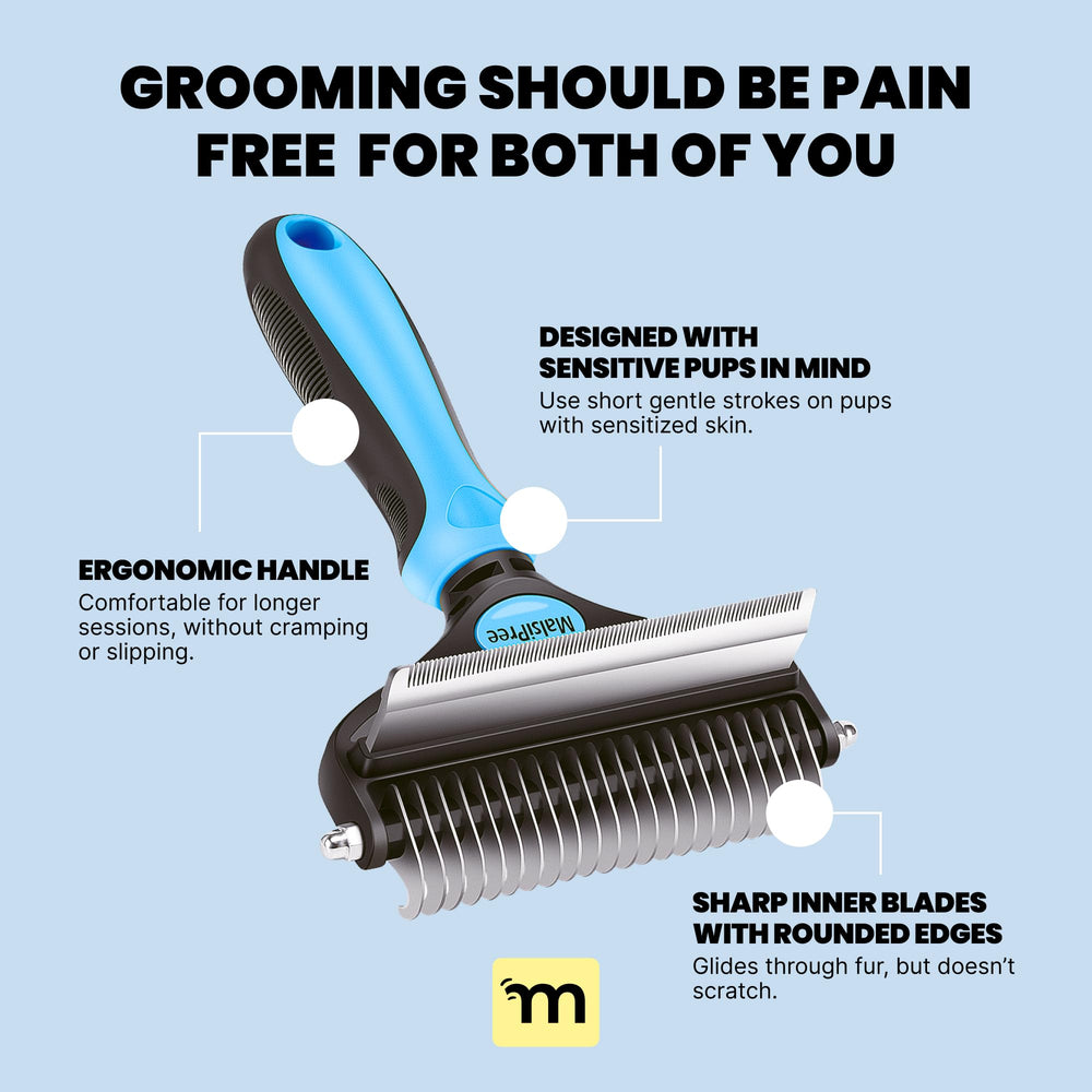 MalsiPree long-haired blue brush ideal for thick coats and tangles