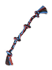 Mammoth Flossy Chews Color Rope Tug overview for interactive dog play.