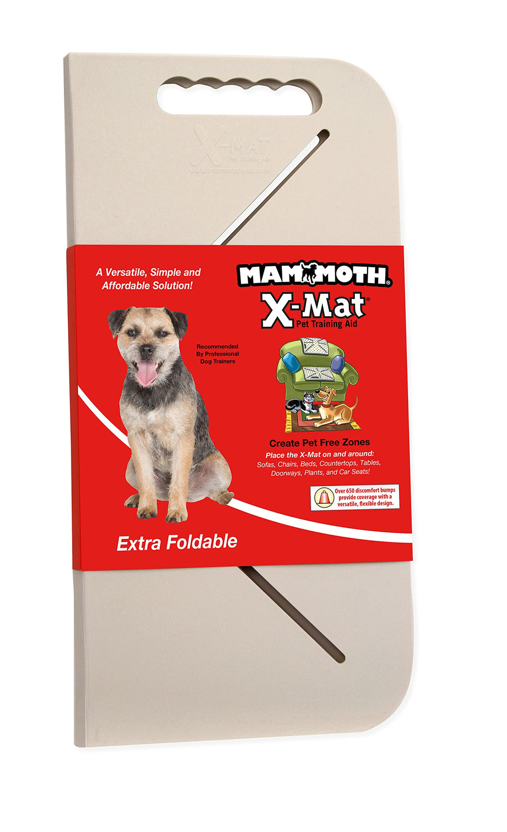 Mammoth Pet Products branding on beige mat emphasizes durability.