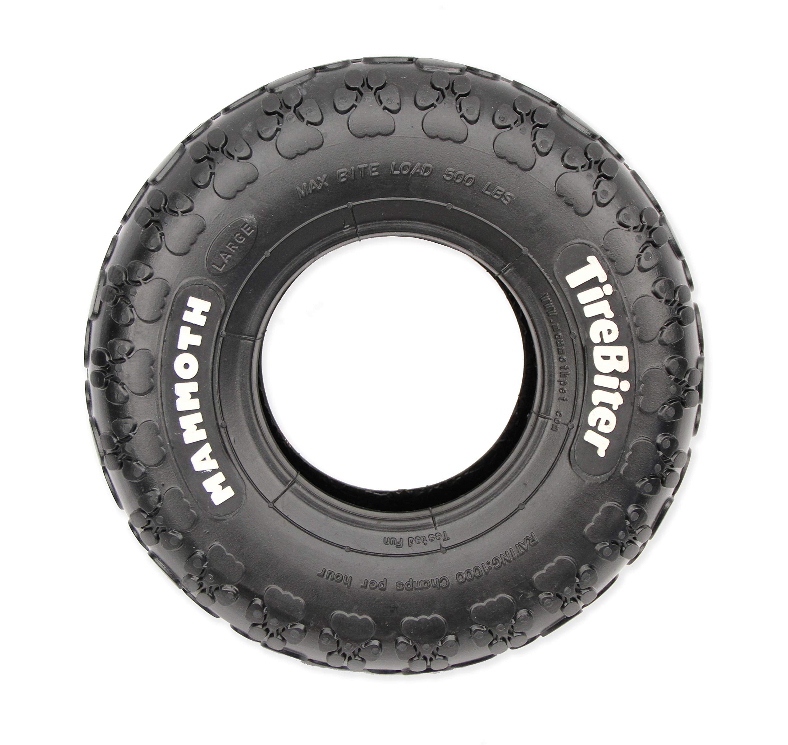 Mammoth TireBiter Originals 10-inch tire toy with a rugged surface for durable chews