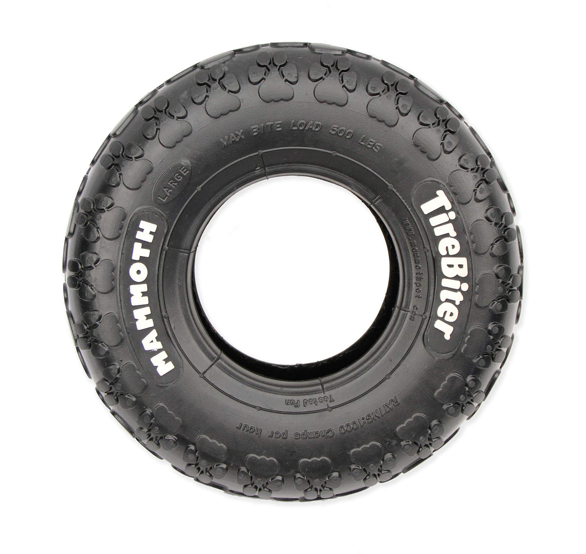 Mammoth TireBiter Originals 10-inch tire toy with a rugged surface for durable chews