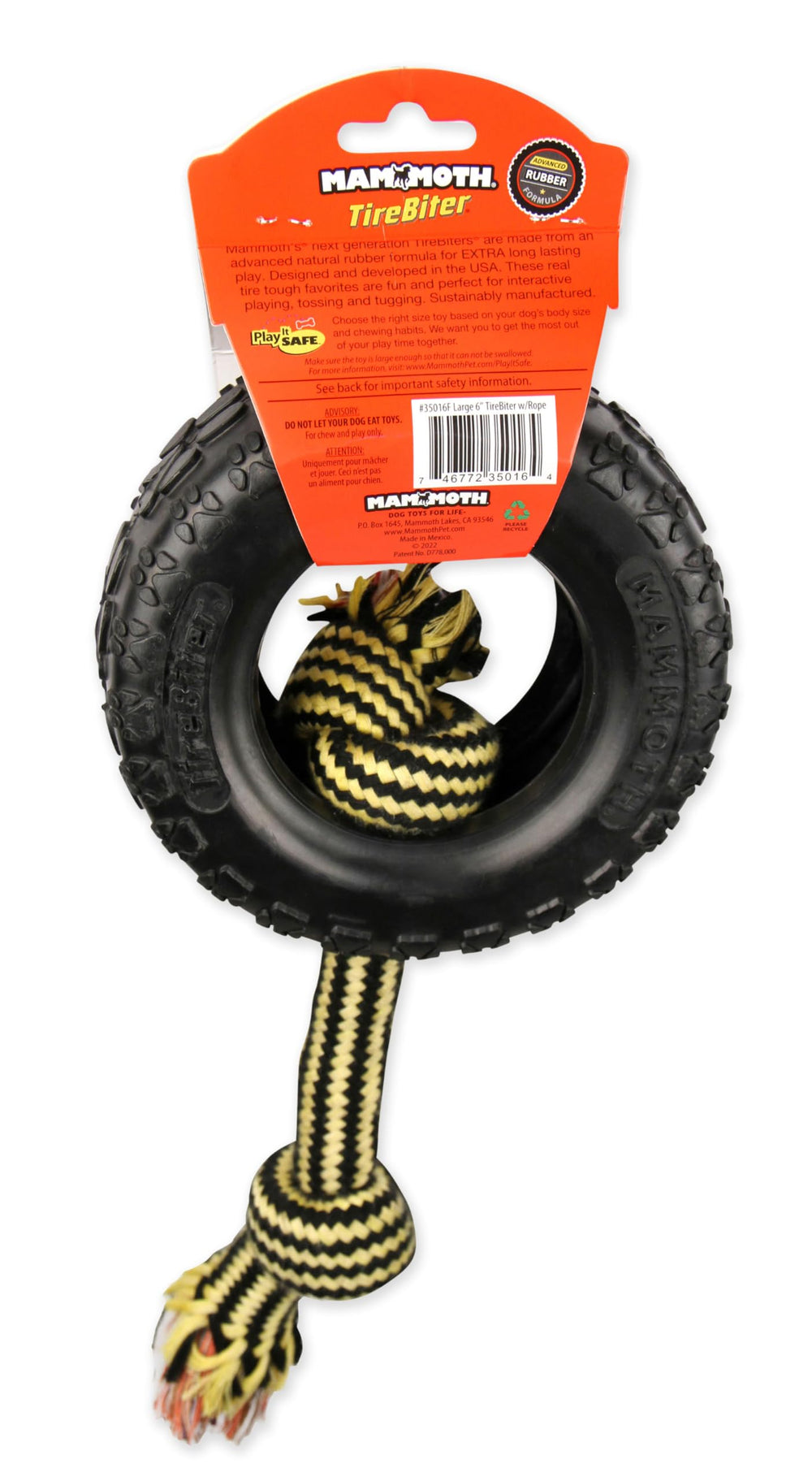 Mammoth TireBiter2 tug-toss North American crafted durable play.
