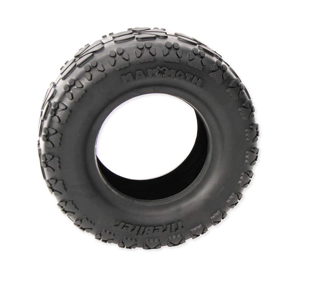 Mammoth TireBiterII natural rubber dog toy for extreme chewers, long-lasting play