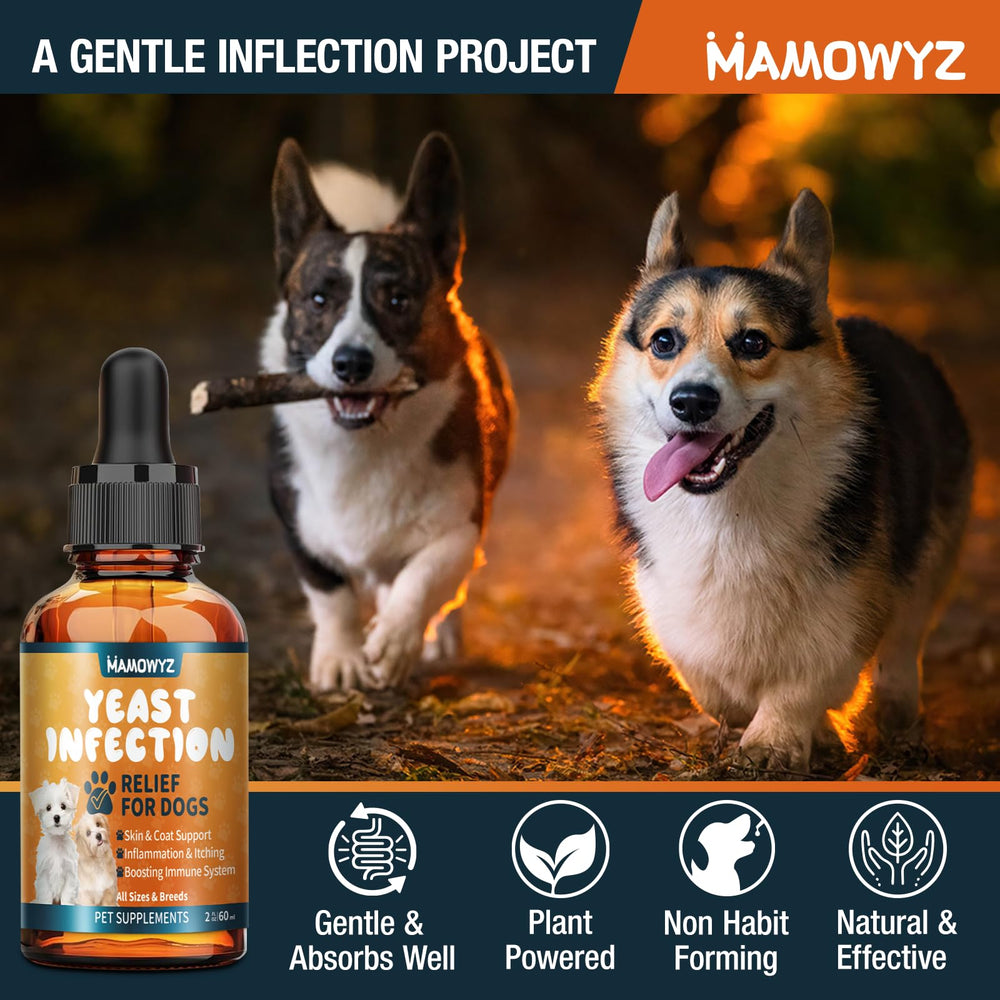 MAMOWYZ dog yeast drops support skin balance and itch relief