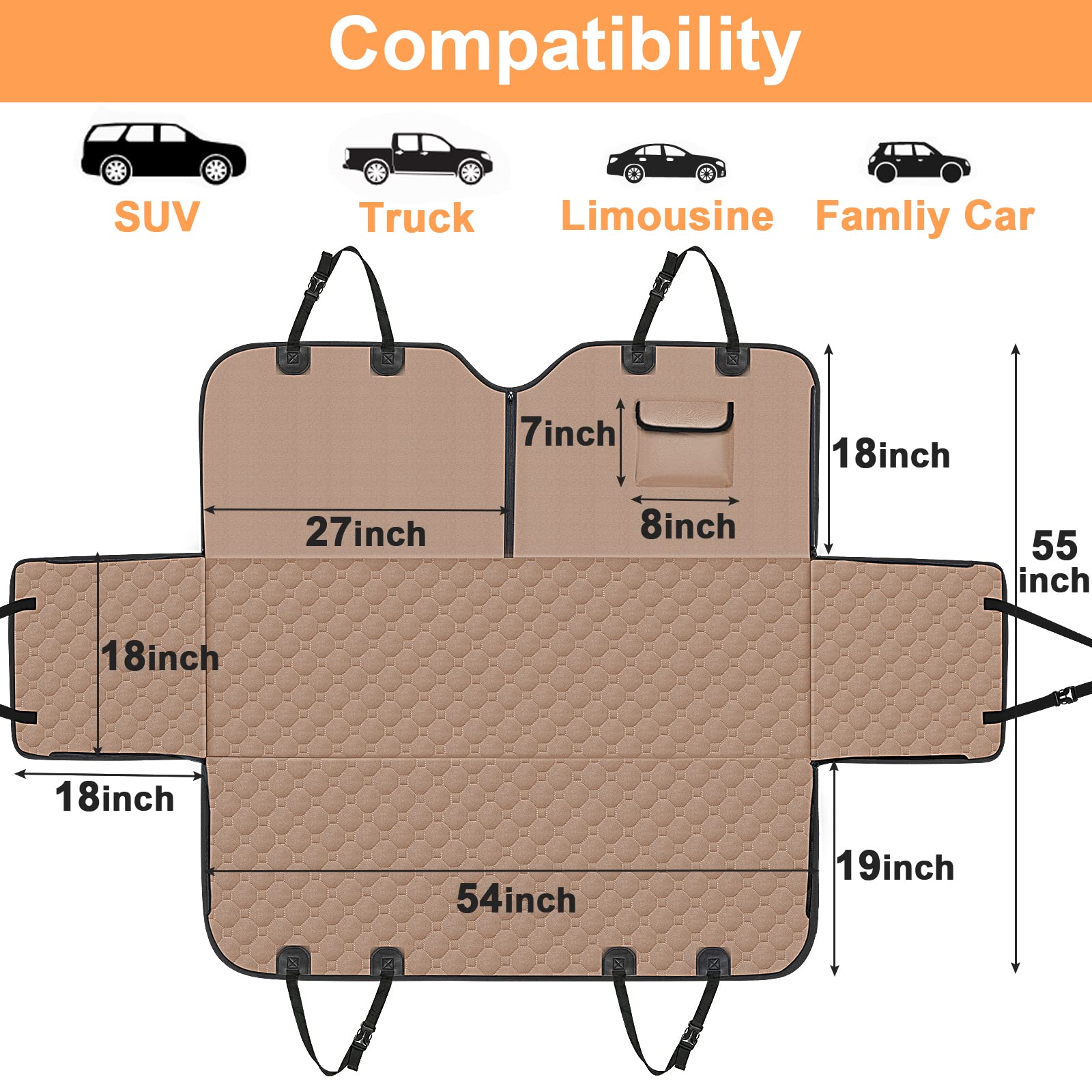 Mancro 4-in-1 design works as hammock, bench cover, trunk liner.