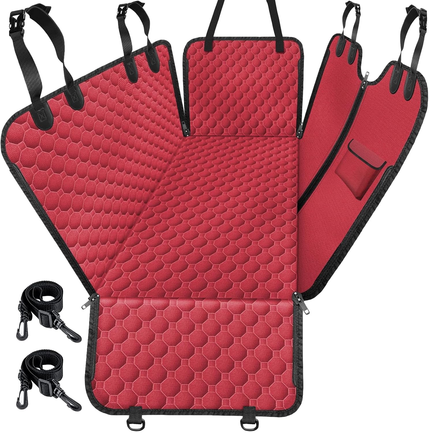 Mancro dog car seat cover back seat hammock protects upholstery from claws and spills.