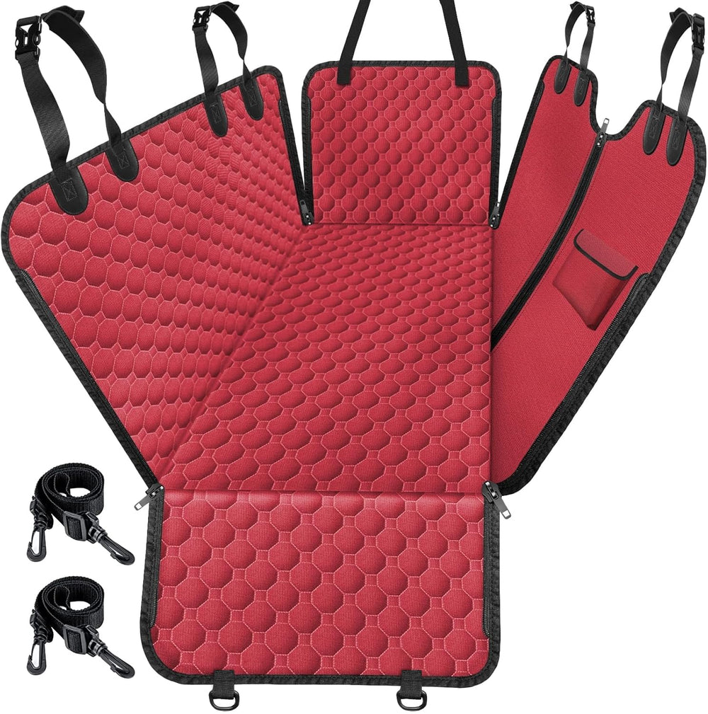Mancro dog car seat cover back seat hammock protects upholstery from claws and spills.