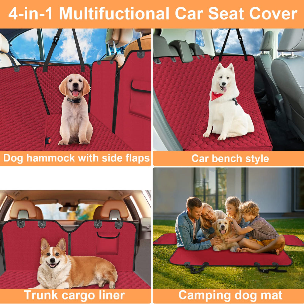 Mancro dog car seat cover easy to clean with damp cloth or vacuum.