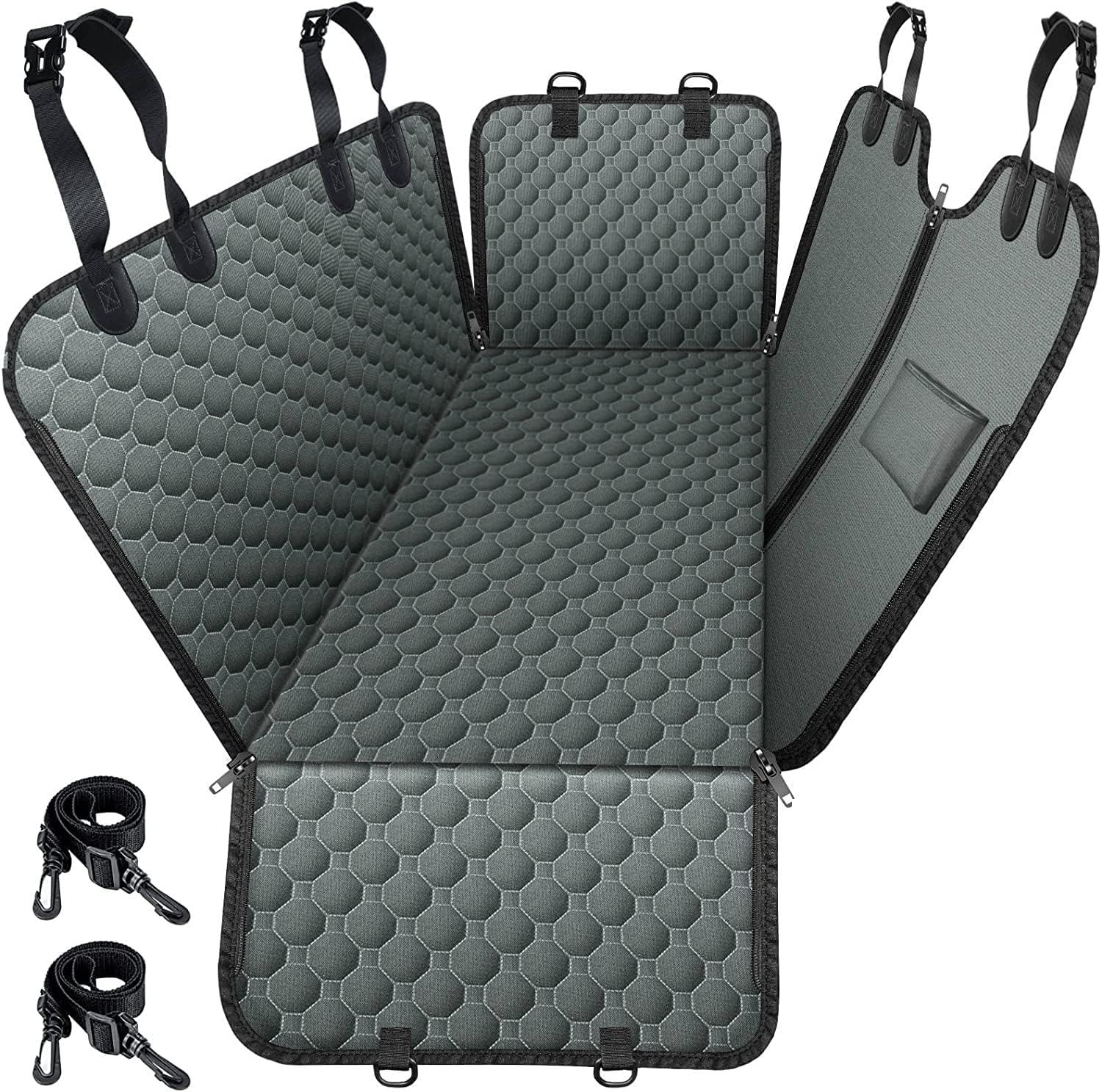 Mancro dog car seat cover hammock back seat protects upholstery from claws and spills