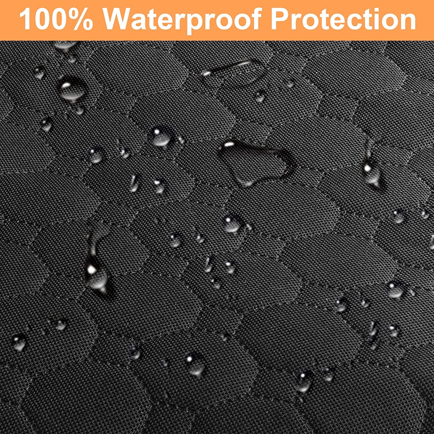 Mancro dog car seat cover nonslip underside keeps protector in place.