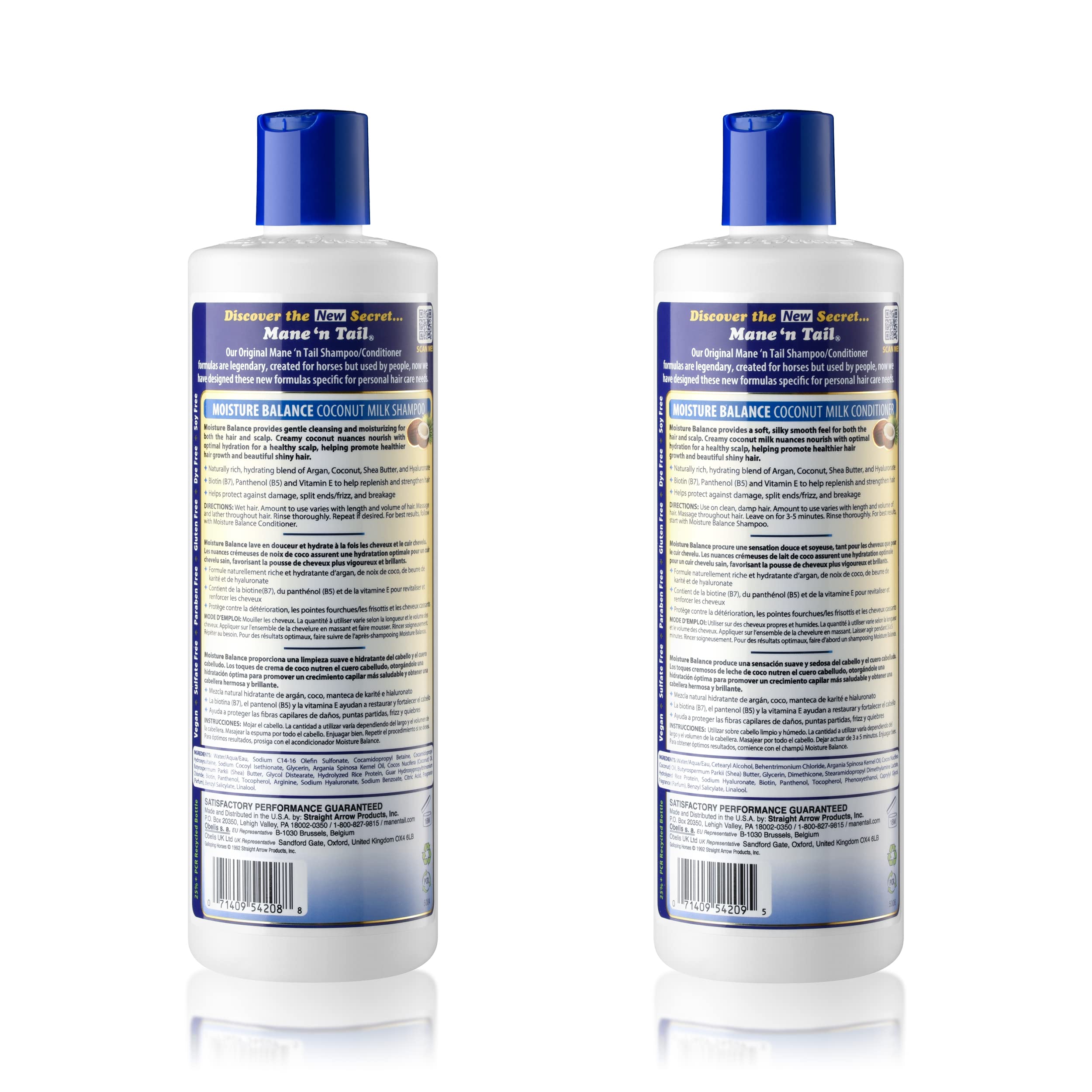 Mane 'n Tail Moisture Balance Conditioner bottle delivering biotin lift for stronger, smoother strands