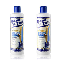 Mane 'n Tail Moisture Balance Shampoo bottle showing coconut milk hydration for daily moisture