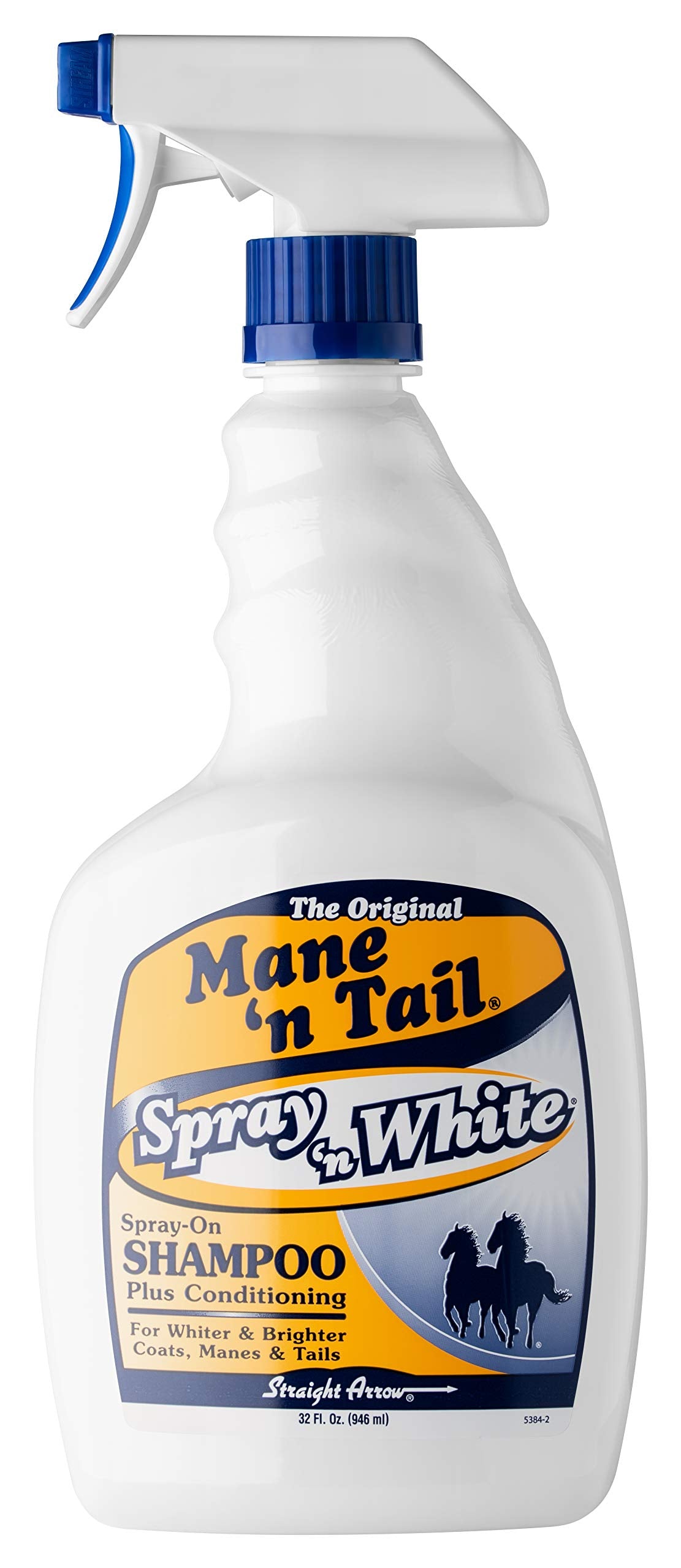 Mane 'n Tail Spray 'n White bottle with foam lather for color refresh