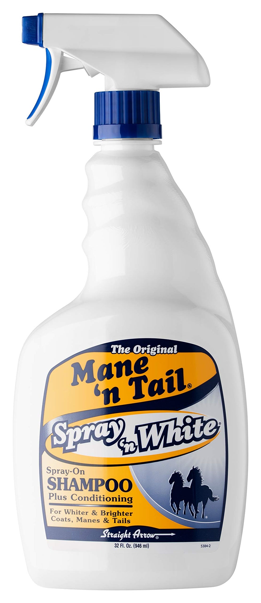 Mane 'n Tail Spray 'n White bottle with foam lather for color refresh