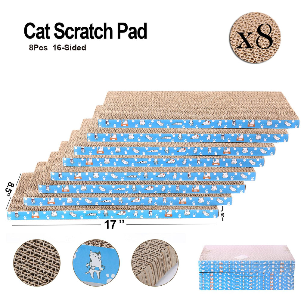 Mankaide cat scratch pad durable recycled cardboard for longer claw maintenance.